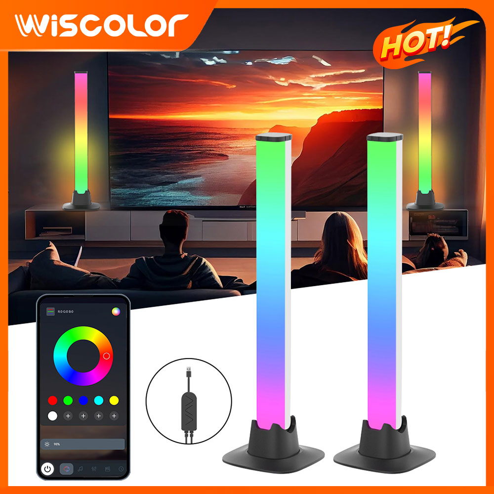 Desk Setup With Tv - TV-Hintergrundbeleuchtung Tuya WIFI RGB LED-Lichtleiste, Ambiente-Lampe,