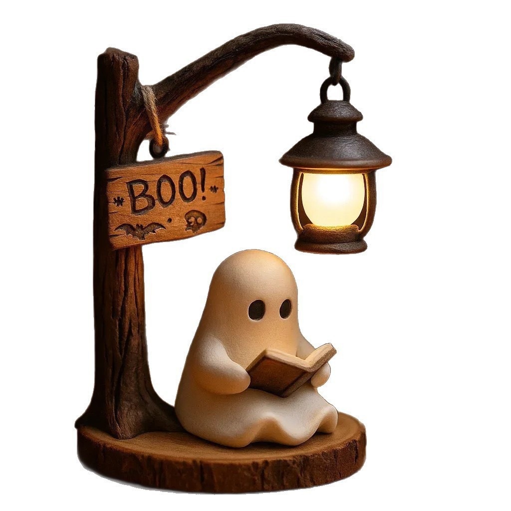 Desk Setup Lamp - Geister-Leselampe 4,3x3,14x6,3 Zoll Harz Gruseliges Nachtlicht
