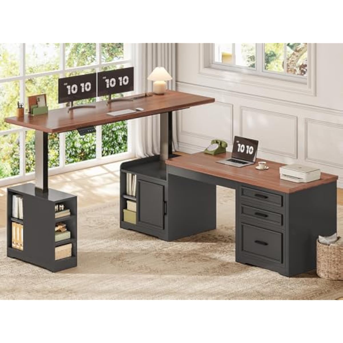 L-förmiger, höhenverstellbarer – Desk Setup L Shaped Bewertung und Preis