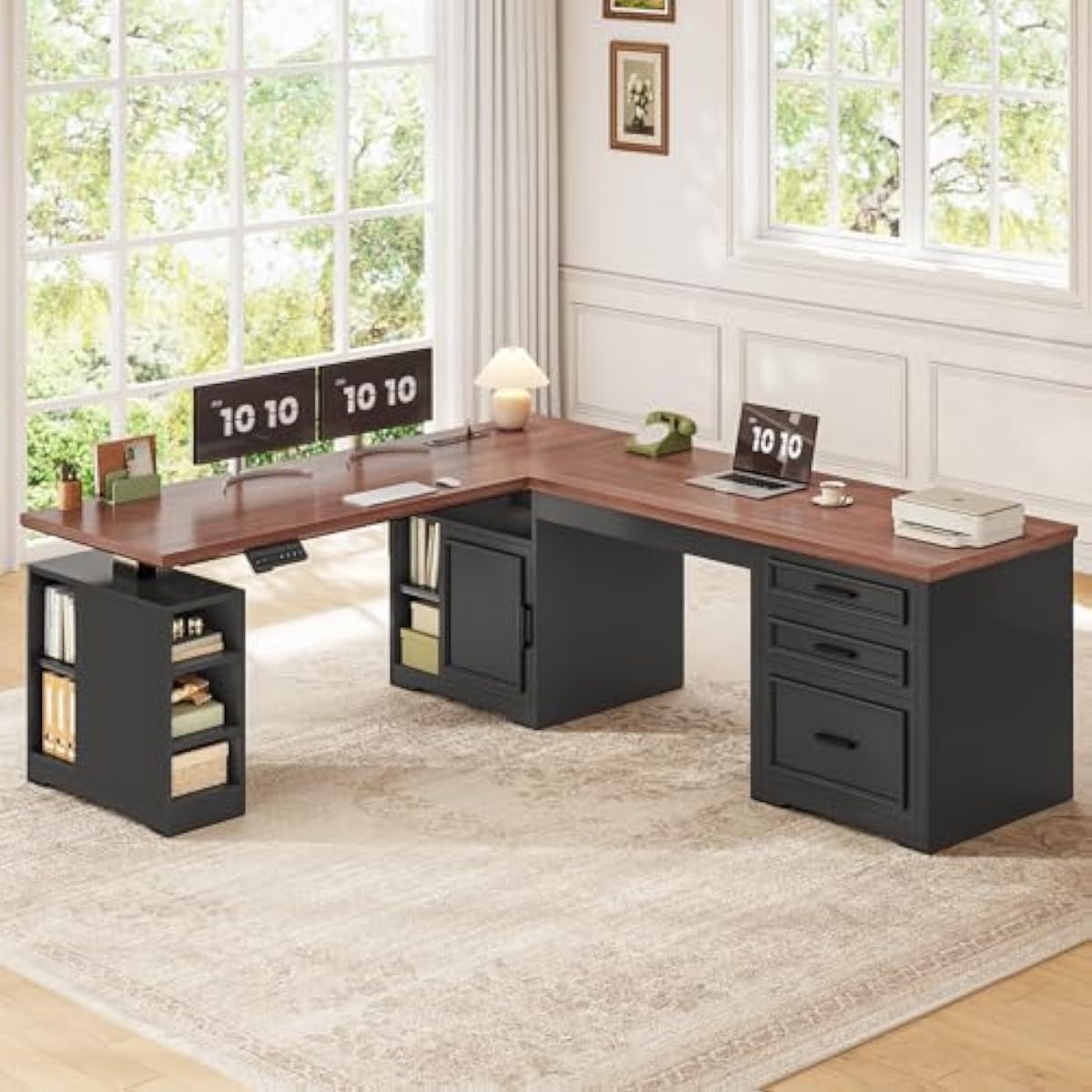 L-förmiger, höhenverstellbarer – Desk Setup L Shaped Bewertung und Preis