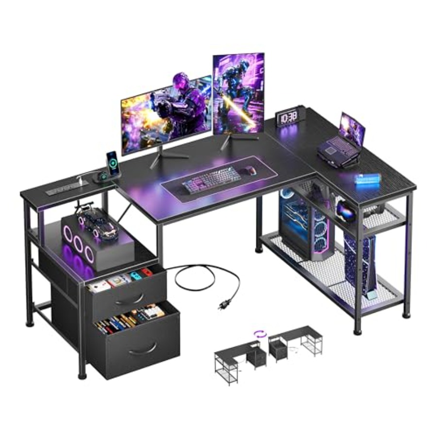 49 Zoll L-förmiger Gaming-Schr – Desk Setup L Shaped Bewertung und Preis